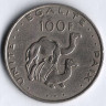 Монета 100 франков. 2004 год, Джибути.