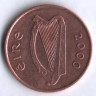 Монета 2 пенса. 2000 год, Ирландия.