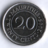 Монета 20 центов. 2005 год, Маврикий.