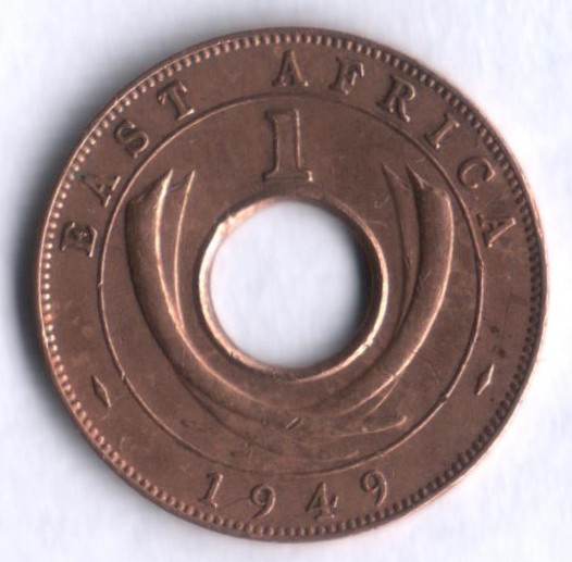 Монета 1 цент. 1949 год, Британская Восточная Африка.