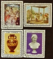 Набор почтовых марок (4 шт.). "50-летие Национального музея". 1964 год, Куба.
