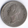 Монета 10 центов. 1849 год, Нидерланды.