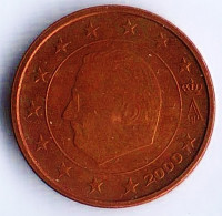 Монета 2 цента. 2000 год, Бельгия.