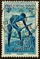 Почтовая марка. "Дагомея". 1947 год, Французская Западная Африка.
