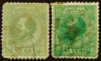 Набор марок (2 шт.). "Король Вильгельм III". 1888-1892 годы, Нидерланды.