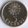 Монета 5 эскудо. 1999 год, Португалия.