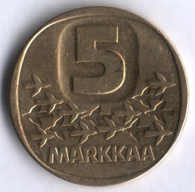 5 марок. 1979 год, Финляндия.