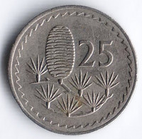Монета 25 милей. 1974 год, Кипр.