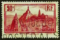 Почтовая марка. "Ле-Пюи-ан-Веле". 1933 год, Франция.