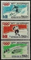 Набор марок (3 шт.). "Зимние Олимпийские игры 1960 года - Скво-Вэлли". 1960 год, Того.