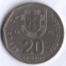 Монета 20 эскудо. 1986 год, Португалия.
