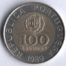 Монета 100 эскудо. 1989 год, Португалия.