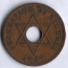 Монета 1 пенни. 1959 год, Нигерия.