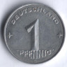 Монета 1 пфенниг. 1953 год (Е), ГДР.