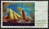 Почтовая марка. "Королевский яхт-клуб Корка 1720-1970". 1970 год, Ирландия.