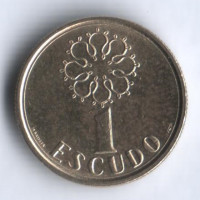 Монета 1 эскудо. 1986 год, Португалия.