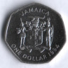 Монета 1 доллар. 1994 год, Ямайка. Александр Бустаманте - национальный герой.