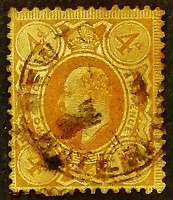 Почтовая марка. "Король Эдуард VII". 1909 год, Великобритания.