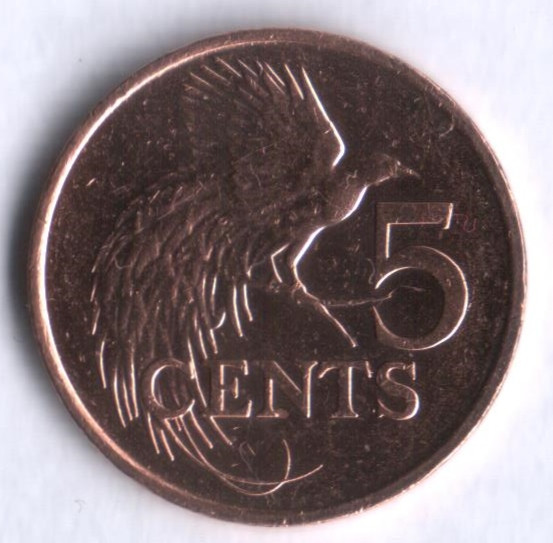 5 центов. 2003 год, Тринидад и Тобаго.