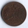 Монета 2 геллера. 1894 год, Австро-Венгрия.