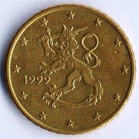 Монета 50 центов. 1999(M) год, Финляндия.