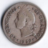Монета 25 сентаво. 1939(p) год, Доминиканская Республика.