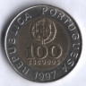 Монета 100 эскудо. 1997 год, Португалия.