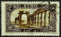 Почтовая марка. "Пальмира". 1925 год, Сирия.