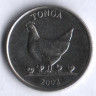 Монета 5 сенити. 2005 год, Тонга.