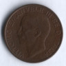 Монета 10 чентезимо. 1930 год, Италия.
