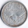 Монета 1 франк. 1949 год, Новая Каледония.
