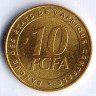 Монета 10 франков. 2006 год, Центрально-Африканские Штаты.