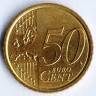 Монета 50 центов. 2008 год, Сан-Марино.