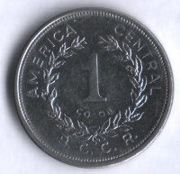 Монета 1 колон. 1982 год, Коста-Рика.