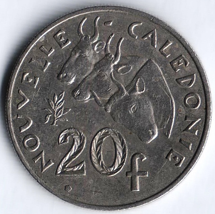 Монета 20 франков. 2007 год, Новая Каледония.