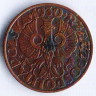 Монета 5 грошей. 1930 год, Польша.
