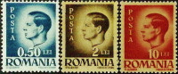 Набор марок (3 шт.). "Король Михай I". 1945-1947 годы, Румыния.