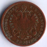 Монета 1 крейцер. 1859(M) год, Австрийская империя.