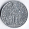 Монета 1 франк. 2007 год, Новая Каледония.