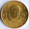 Монета 50 центов. 2010 год, Ватикан.
