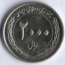 Монета 2000 риалов. 2010 год, Иран. 50 лет Центральному Банку Исламской Республики.