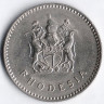 Монета 25 центов. 1975 год, Родезия.