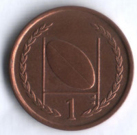 Монета 1 пенни. 1997(AA) год, Остров Мэн.