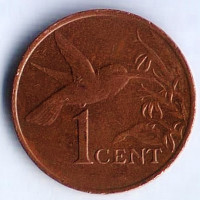 Монета 1 цент. 1999 год, Тринидад и Тобаго.