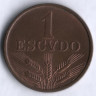Монета 1 эскудо. 1978 год, Португалия.