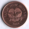 Монета 1 тойа. 2004 год, Папуа-Новая Гвинея.