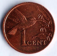 Монета 1 цент. 2007 год, Тринидад и Тобаго.