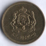 Монета 10 сантимов. 2002 год, Марокко.