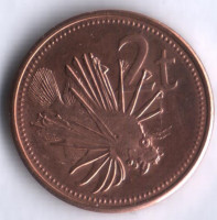Монета 2 тойа. 2004 год, Папуа-Новая Гвинея.