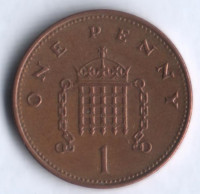 Монета 1 пенни. 1998 год, Великобритания.